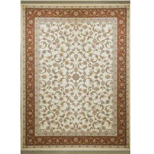 فرش ماشینی کد afrand_2222 زمینه کرم
