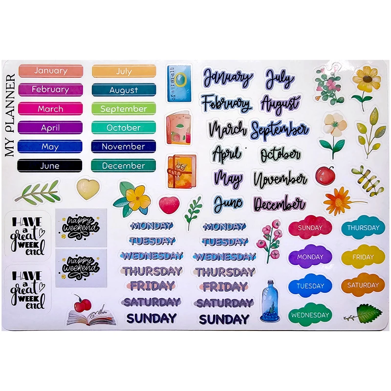 برچسب طرح برش خورده بولت ژورنال و اسکرپ بوک مدل A5 My Planner