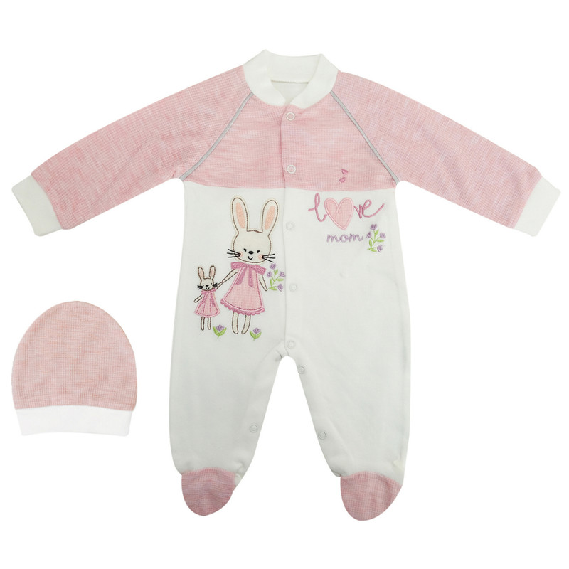 ست سرهمی و کلاه نوزادی مدل ESA کد 49