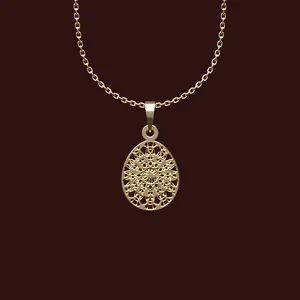 گردنبند طلا 18 عیار زنانه مدوپد مدل هندسی کد X2-1-1073