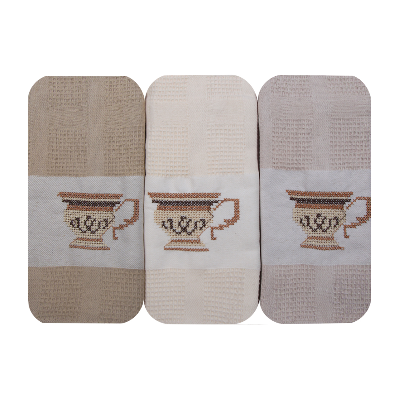 دستمال آشپزخانه طرح Tea بسته سه عددی