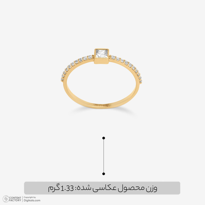 انگشتر طلا 18 عیار زنانه وی گالری مدل R0213  - 8