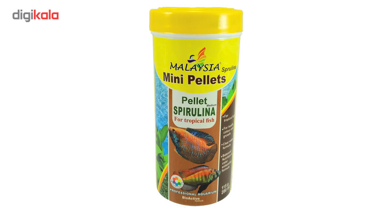 غذای ماهی مالزی مدل mini Pellet Spirulina وزن 115 گرم