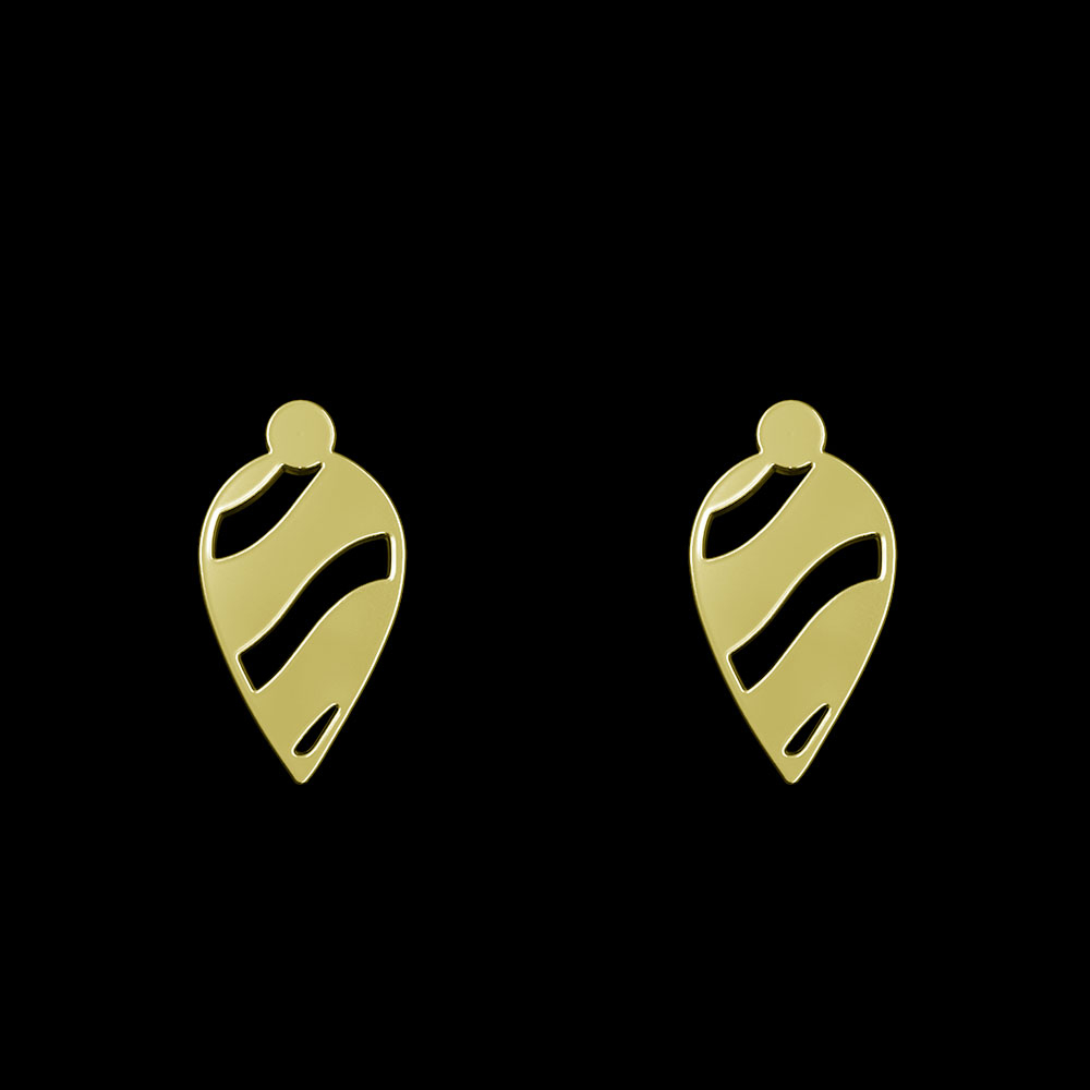 گوشواره طلا 18 عیار زنانه مدوپد مدل اشک کد GA1-13736