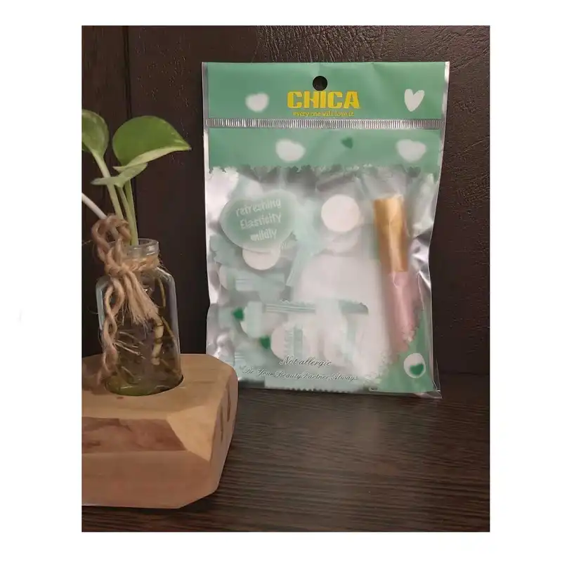 قلم ماسک چیکا مدل badonya171 به همراه قرص ماسک ورقه ای صورت بسته 9 عددی و پد آرایش پاک کن