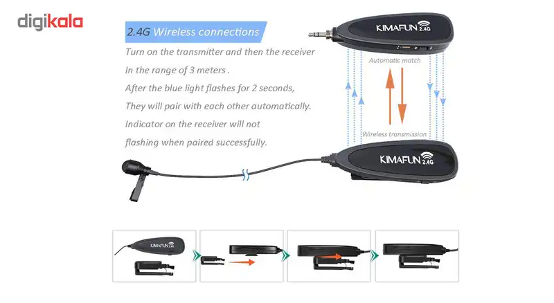 میکروفون بی سیم کیمافون مدل KM-G130-1