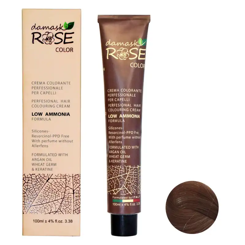 رنگ مو داماسک رز شماره 6/54 حجم 100 میلی لیتر رنگ بلوند کاراملی تیره