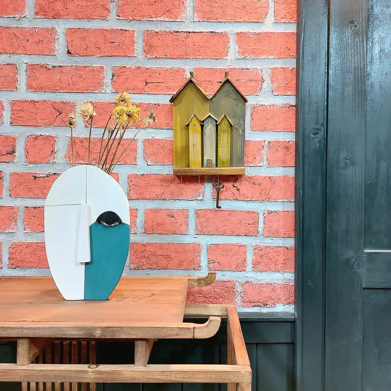 جاکلیدی چوبی مدل دهکده فانتزی کد 5234