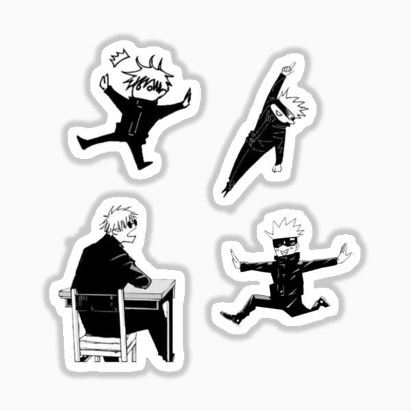 استیکر لپ تاپ و موبایل بووم طرح انیمه جوجوتسو مدل گوجو ردی کد N7