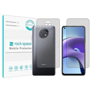 Matte Rockspace HyMTT screen protector suitable for the Xiaomi Redmi Note 9T mobile phone along with the back of the phone