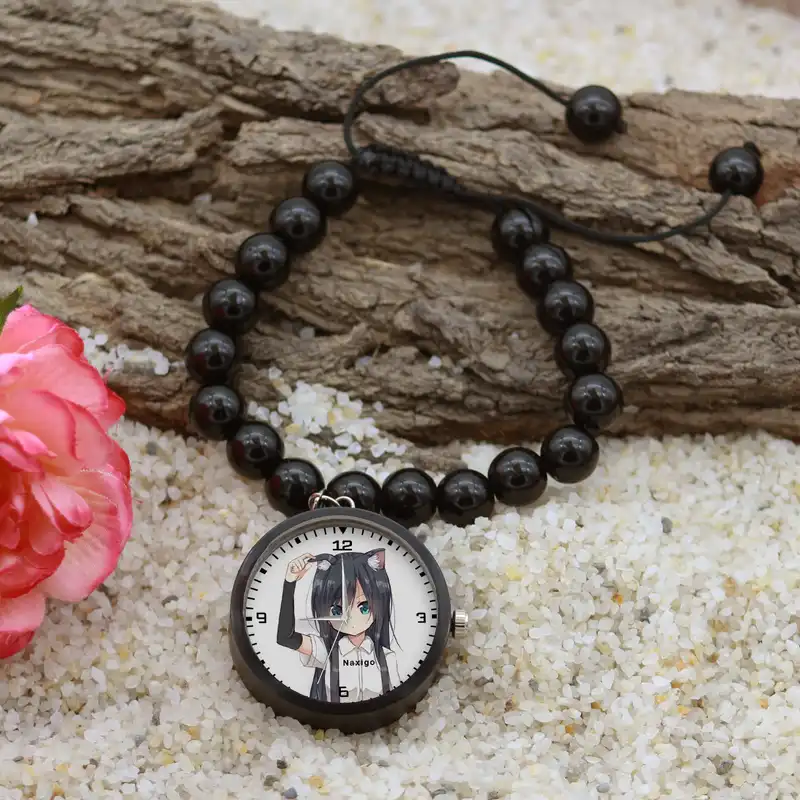 ساعت مچی عقربه ای ناکسیگو مدل دختر گربه ای کد BF13116