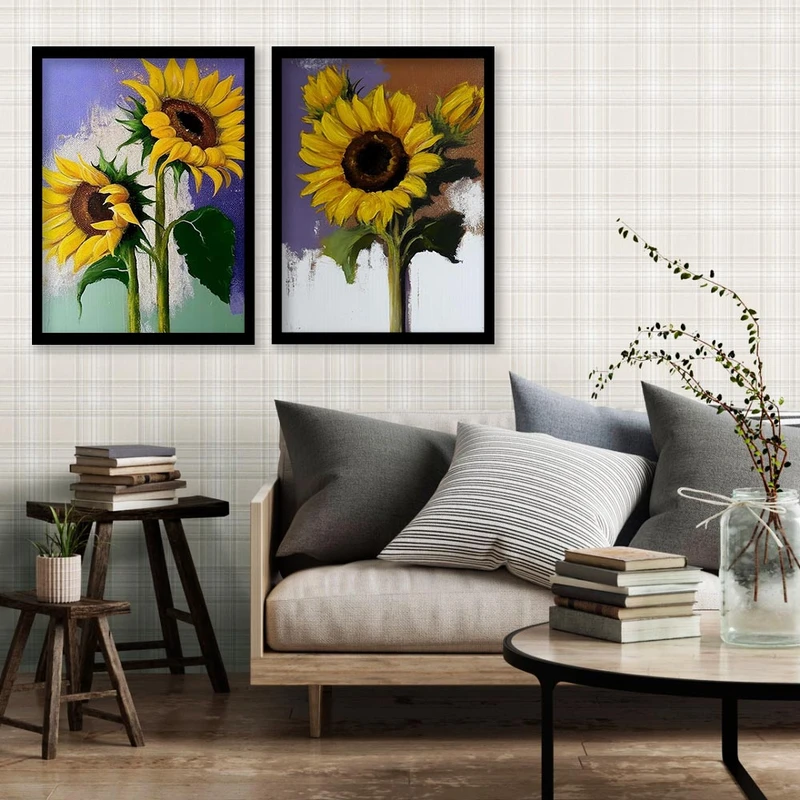 تابلو صبا طرح مدل دکوراتیو کد 150 مجموعه 2 عددی