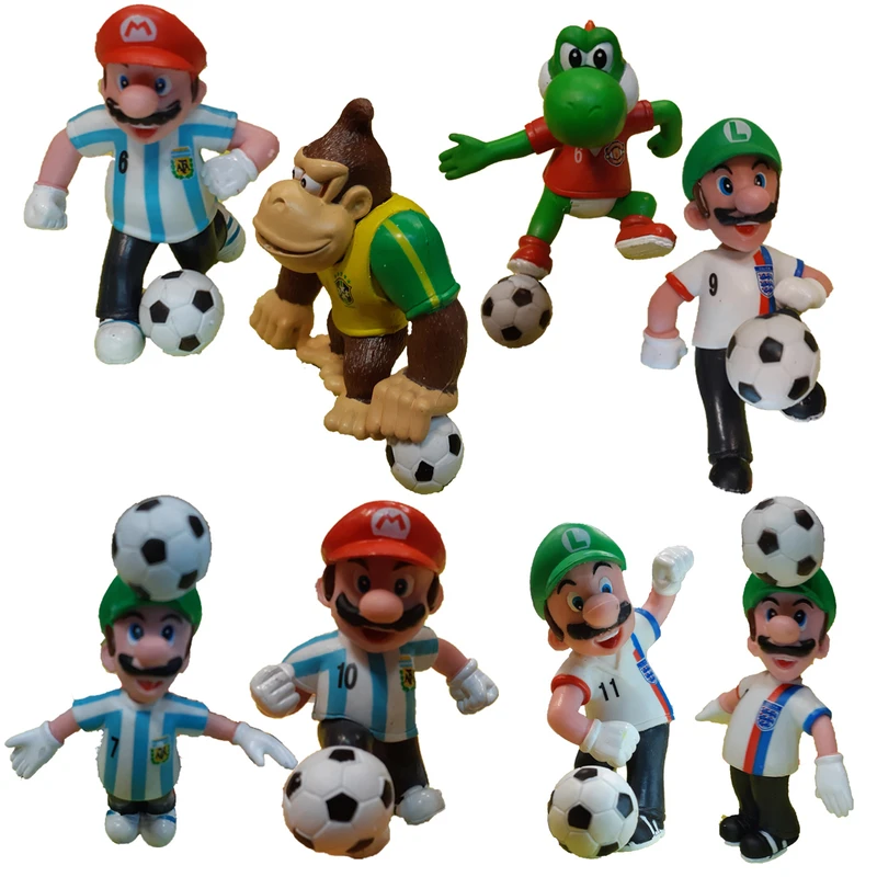 مجموعه هشت عددی فیگور فوتبالی برادران سوپر ماریو مدل Argentina & England 
