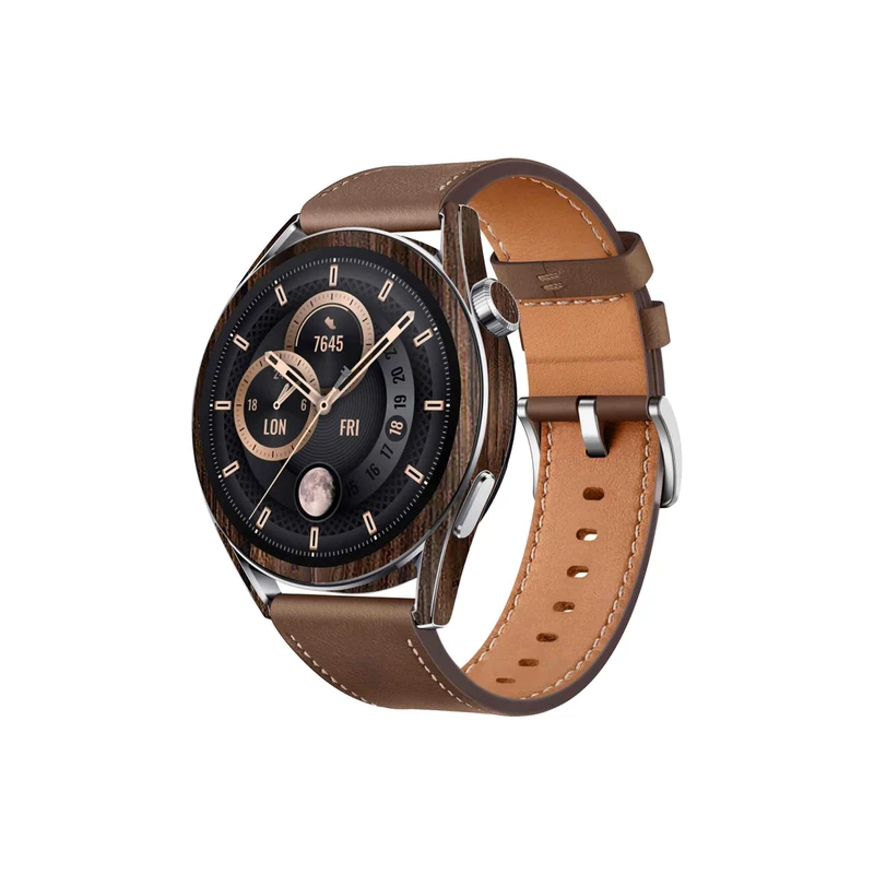 برچسب ماهوت طرح Dark-Walnut-Wood مناسب برای ساعت هوشمند هوآوی Watch GT 3 46mm