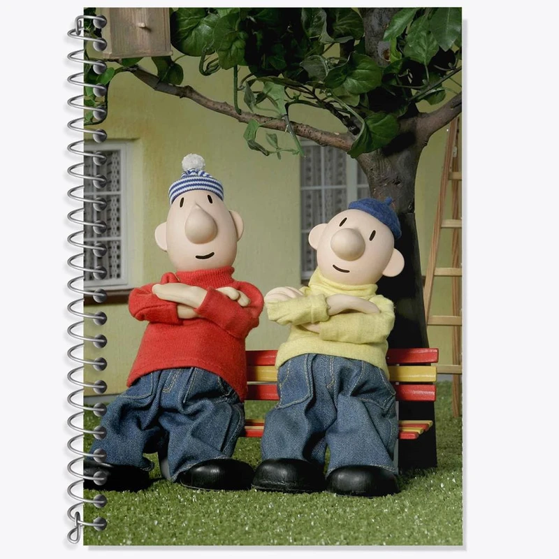 دفتر زبان 50 برگ خندالو مدل دو خط طرح پت و مت کد 28048