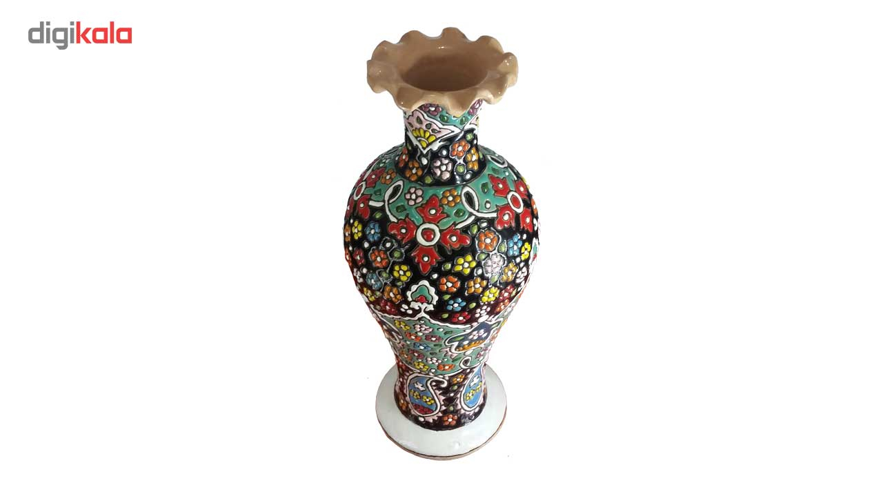 گلدان سفالی طرح مینا کاری مدل دانشجو کد Sof-47