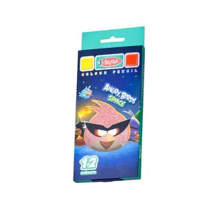 مداد رنگی 12 رنگ استایلیش مدل angry birds