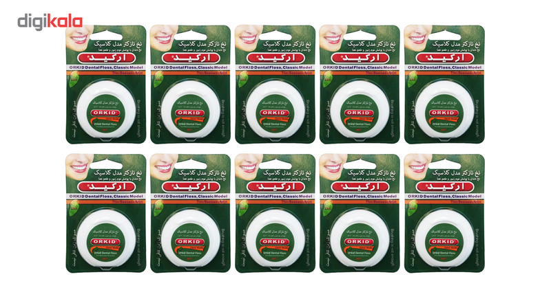 نخ دندان نازک تر ارکید مدل کلاسیک بسته 10 عددی
