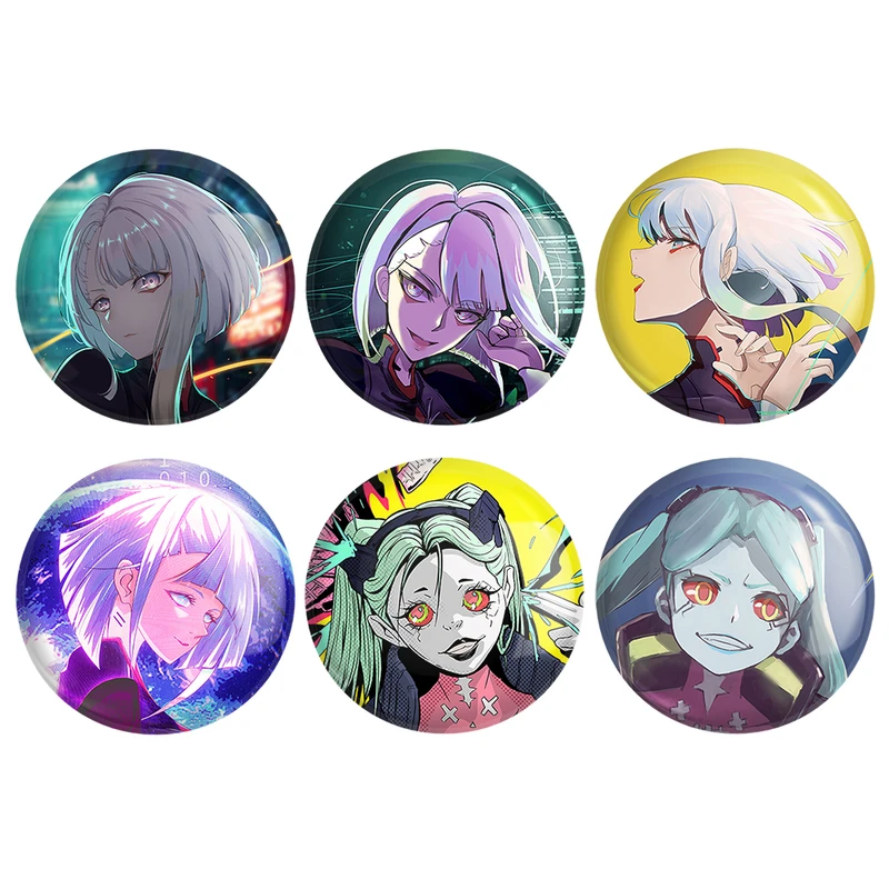 مگنت خندالو طرح انیمه سایبر پانک Cyberpunk کد 1371A مجموعه 6 عددی