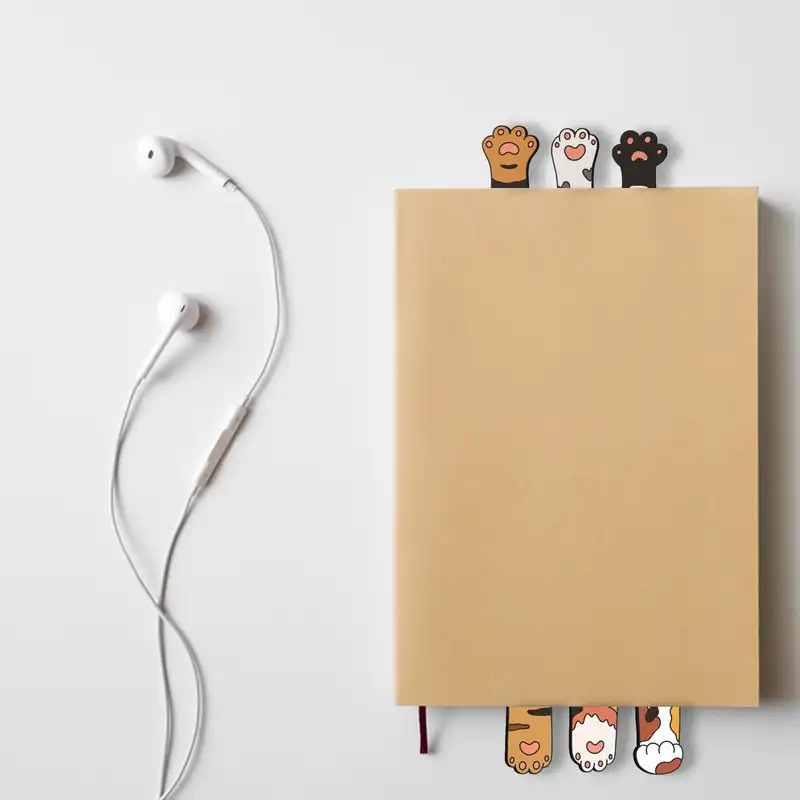 نشانگر کتاب باروچین مدل Cats paw کد bk-2 مجموعه 6 عددی