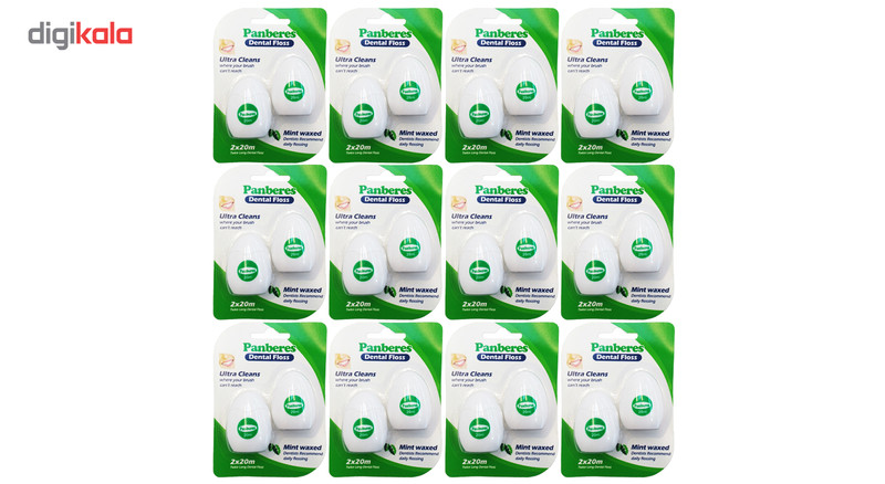 نخ دندان پنبه ریز مدل Mint Waxed بسته 24 عددی نخ دندان پنبه ریز مدل Mint Waxed بسته 24 عددی