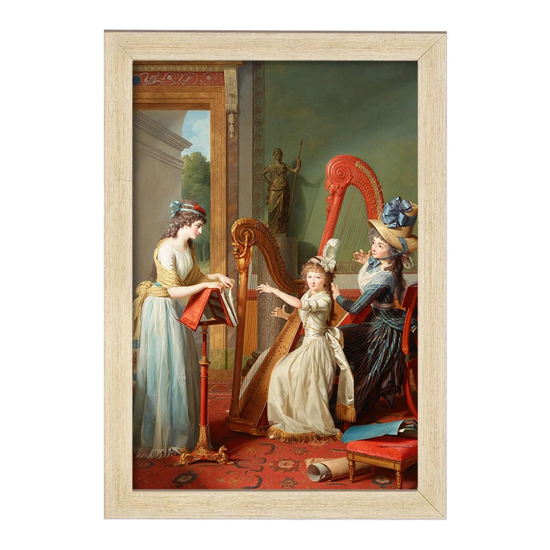 تابلو خندالو مدل نقاشی درس هارپ اثر ژان آنتوان تئودور ژیروس کد F12128