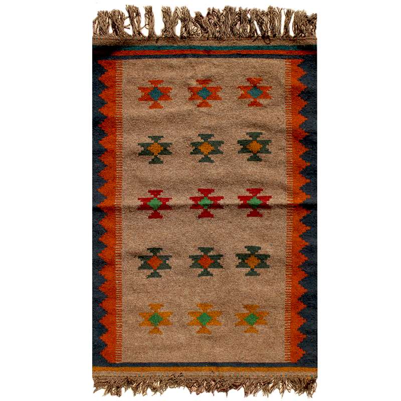 گلیم دستبافت یک و نیم متری مدل قشقایی کد GH00027