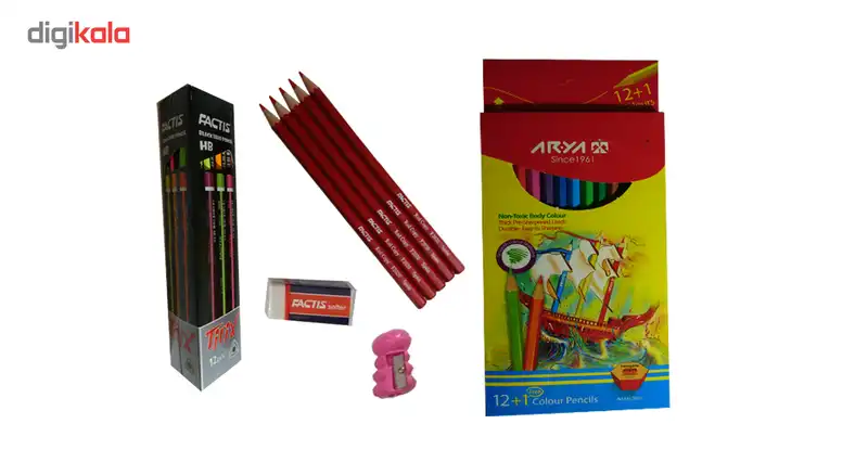 مجموعه 88 عددی لوازم التحریر مدل دخترانه