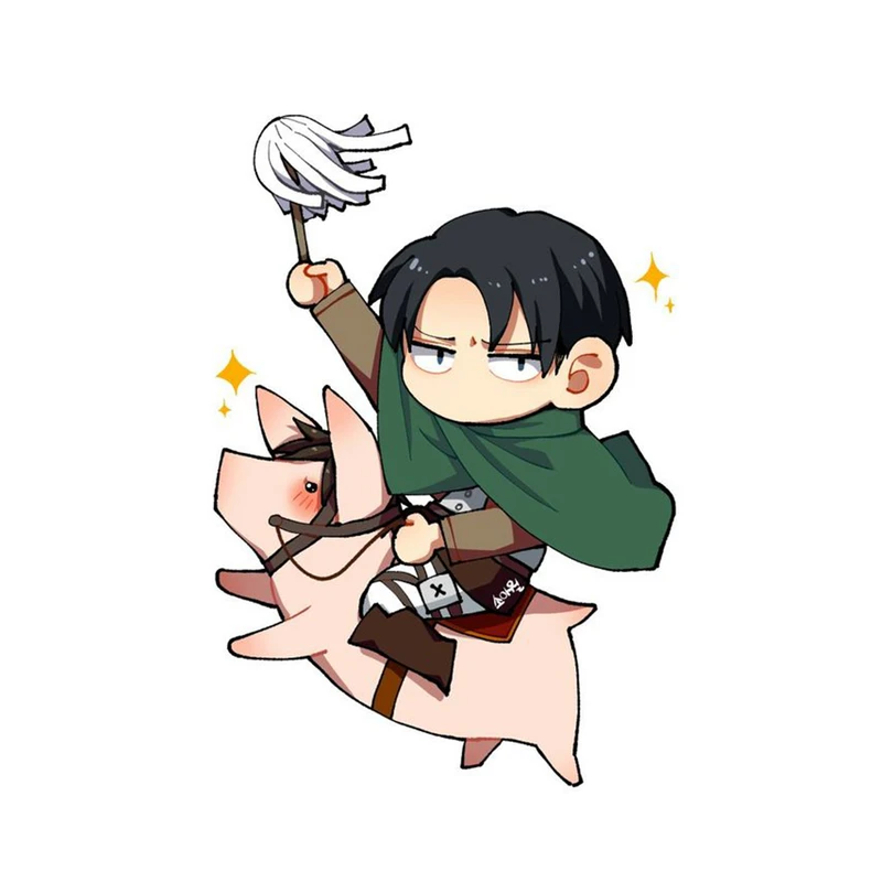 استیکر لپ تاپ و موبایل مدل انیمه طرح اتک ان تایتان لیوای آکرمن attack on titan Levi Ackermann کد 565