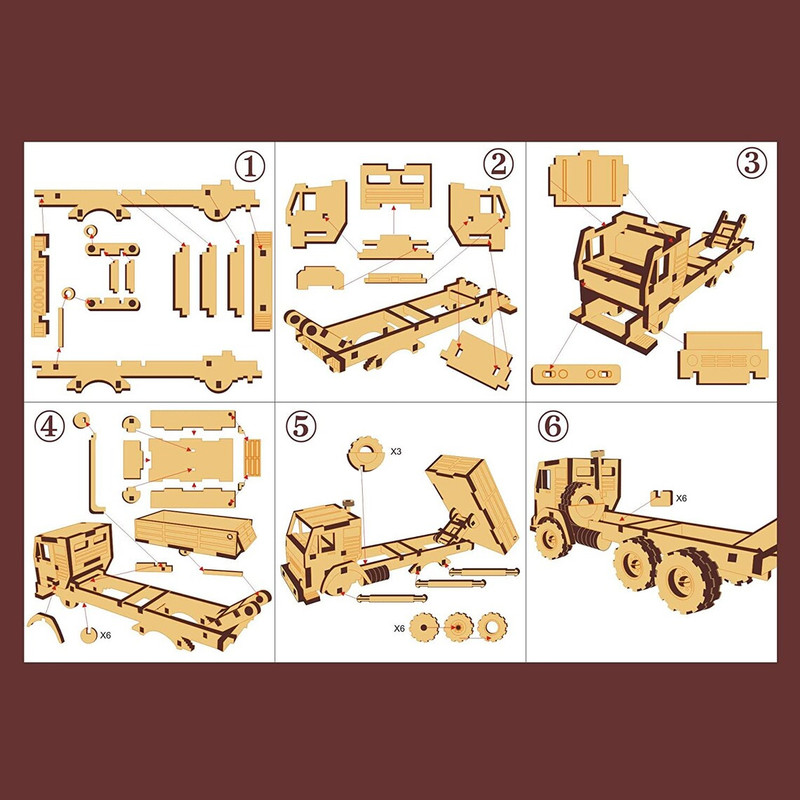 ساختنی مدل ماکت چوبی کامیون کد M48