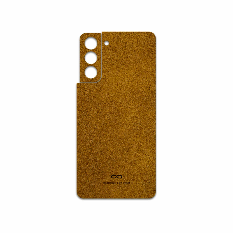 برچسب پوششی ماهوت مدل Brown-Chamois-Leather مناسب برای گوشی موبایل سامسونگ Galaxy S21 5G