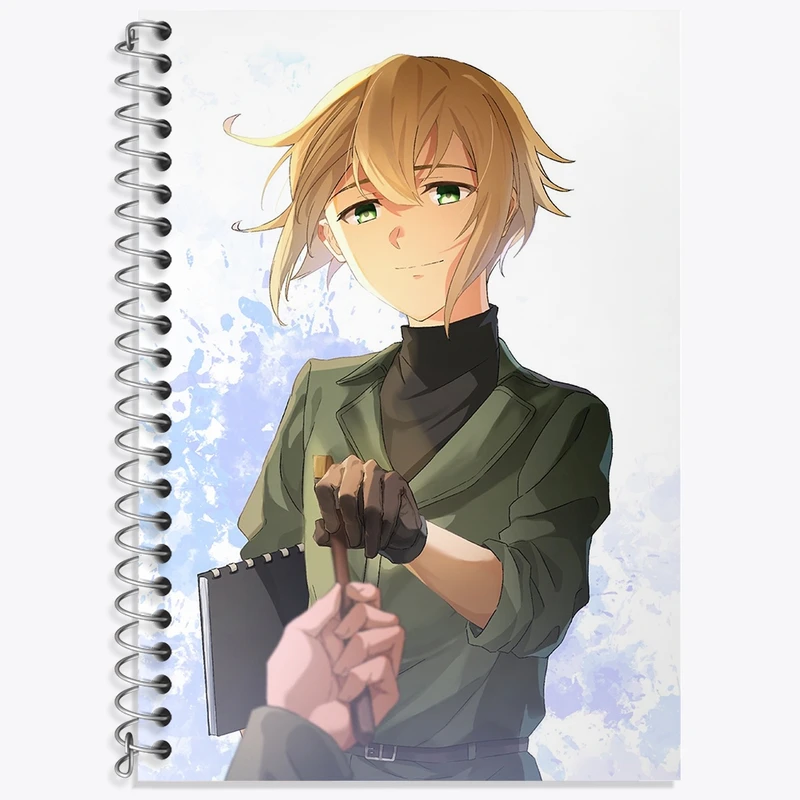 دفتر زبان 50 برگ خندالو مدل سه خط طرح ریکا انیمه 86 کد 33797