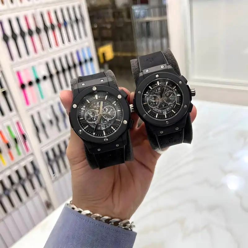 ست ساعت مچی عقربه ای زنانه و مردانه  مدل تک موتوره اسکلتون بیگ بنگ