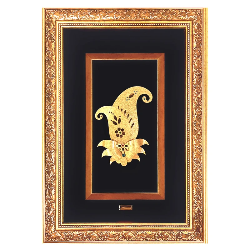 تابلو طلاکوب مدل بته جقه دوتایی کد 1236