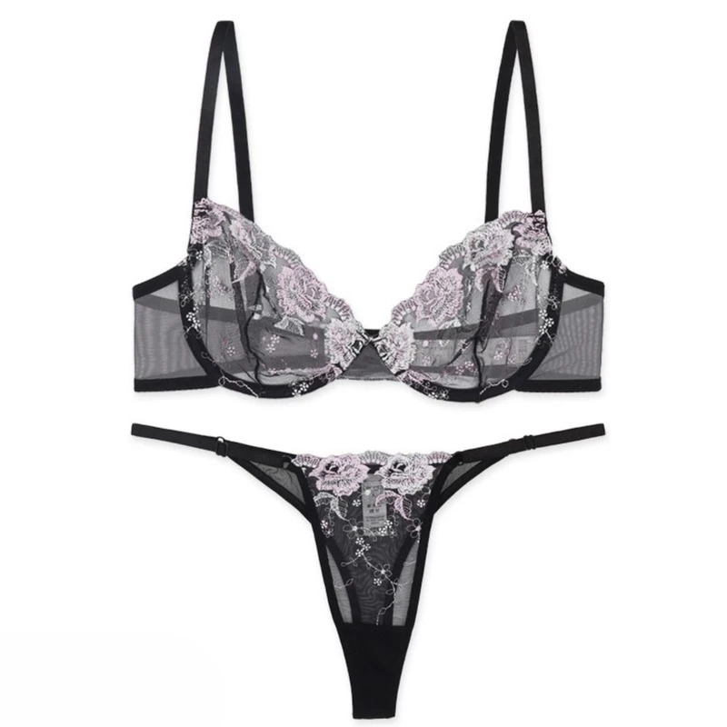 ست شورت و سوتین زنانه برتا مدل توری کد 2020BQ