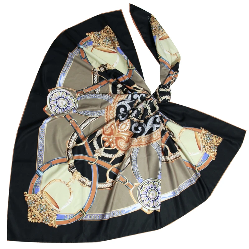 روسری زنانه آنالیا مدل ابریشم مجلسی دور دست دوز کد 9606