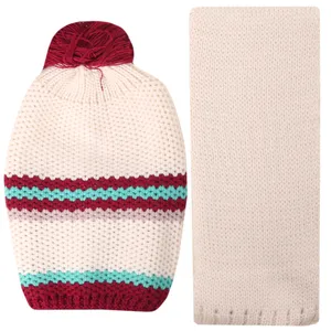 ست کلاه و شال گردن بافتنی بچگانه مدل PJ-107000