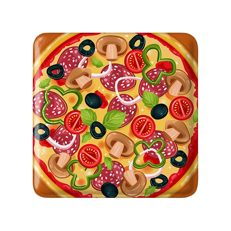 پیکسل خندالو طرح پیتزا  Pizza مدل مربعی کد 31083