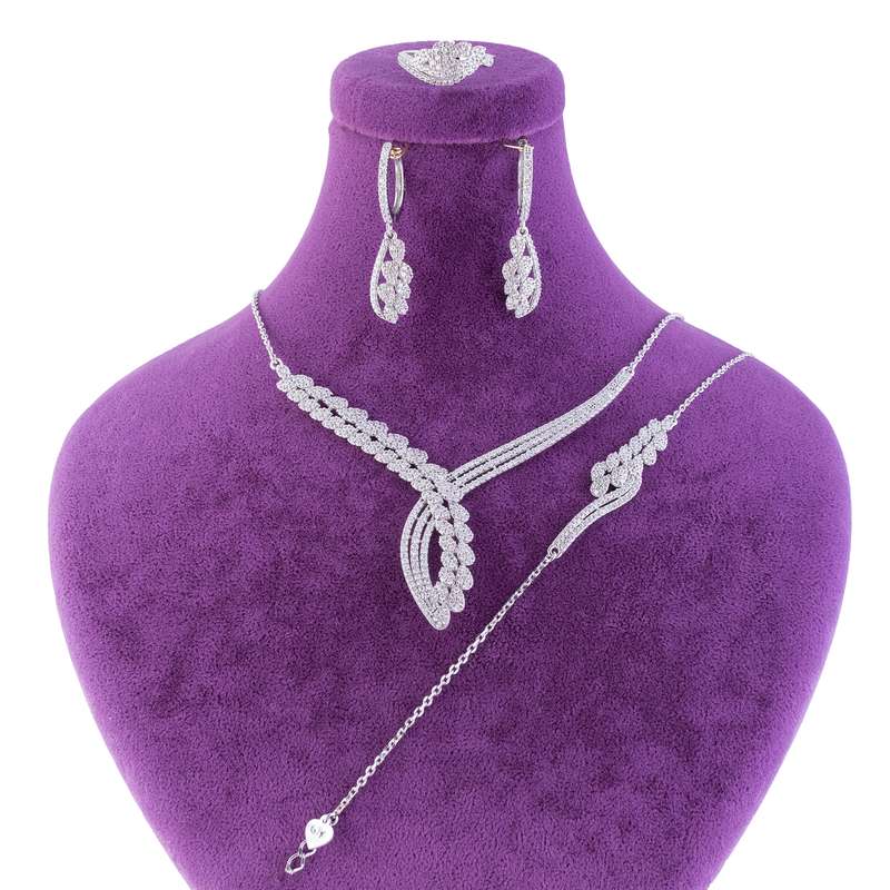 ست نقره زنانه مدل تنیسی AMT_M131