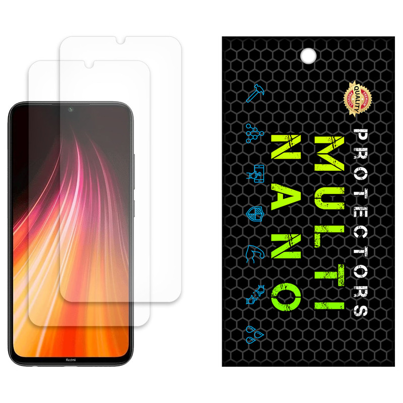 محافظ صفحه نمایش مات مولتی نانو مدل X-S2M مناسب برای گوشی موبایل شیائومی Redmi Note 8 بسته دو عددی