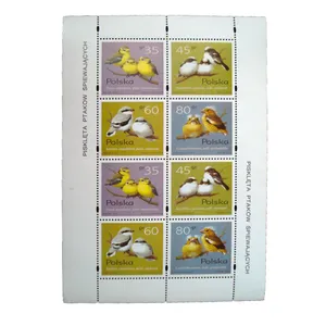 تمبر یادگاری مدل پرنده کد bc-1105 مجموعه 8 عددی