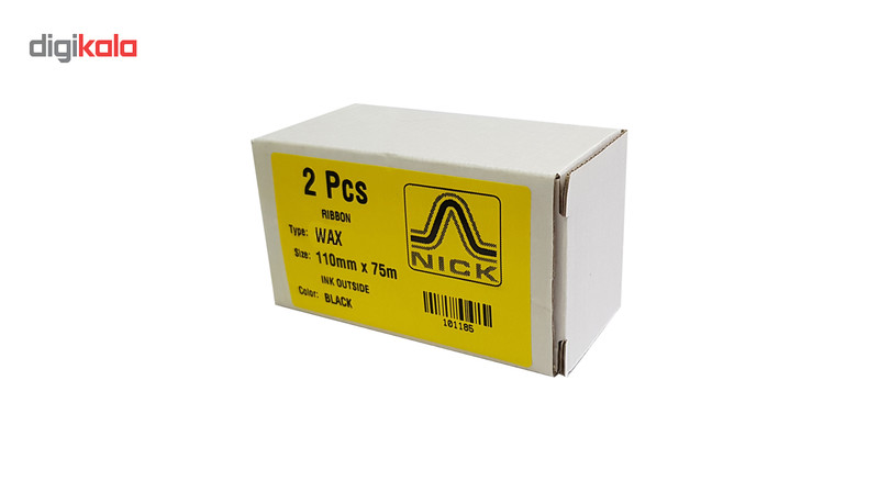 ریبون پرینتر لیبل زن نیک مدل WAX 110mm * 75m بسته 2 عددی