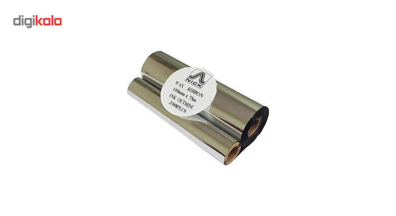 ریبون پرینتر لیبل زن نیک مدل WAX 110mm * 75m بسته 2 عددی