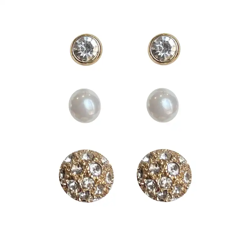 گوشواره زنانه اکسسورایز مدل AE234-009 مجموعه 3 عددی