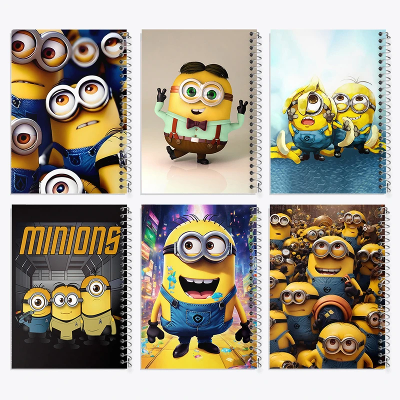 دفتر مشق 100 برگ خندالو طرح مینیون ها (Minions) کد 960 مجموعه 6 عددی