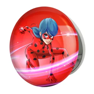 آینه جیبی خندالو طرح دختر کفشدوزکی مدل تاشو کد 24988 