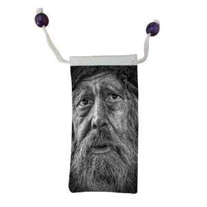 کاور عینک اطلس آبی طرح پرتره پیر مرد مدل KE1029