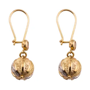 گوشواره طلا 18 عیار طرح گوی