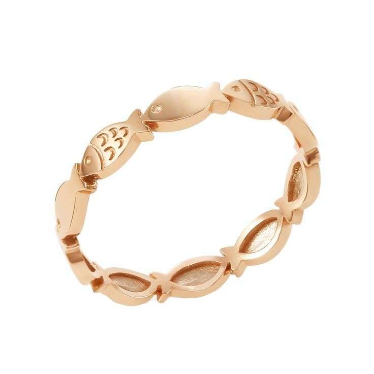 انگشتر طلا 18 عیار زنانه قیراط طرح ماهی کد GH5784