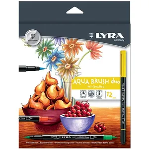 ماژیک حرفه ای 24 رنگ لیرا مدل Aqua Brush Duo